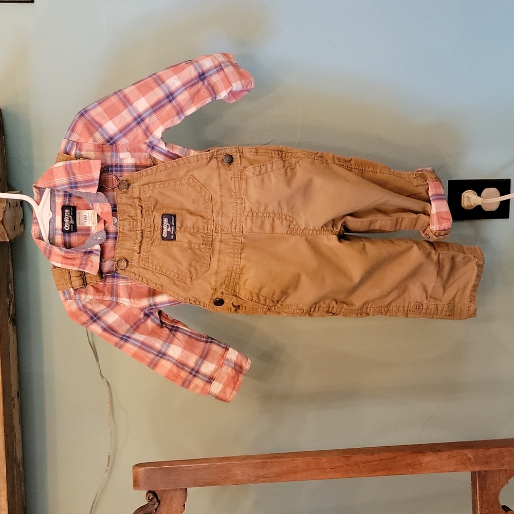 Boys overalls and shirt